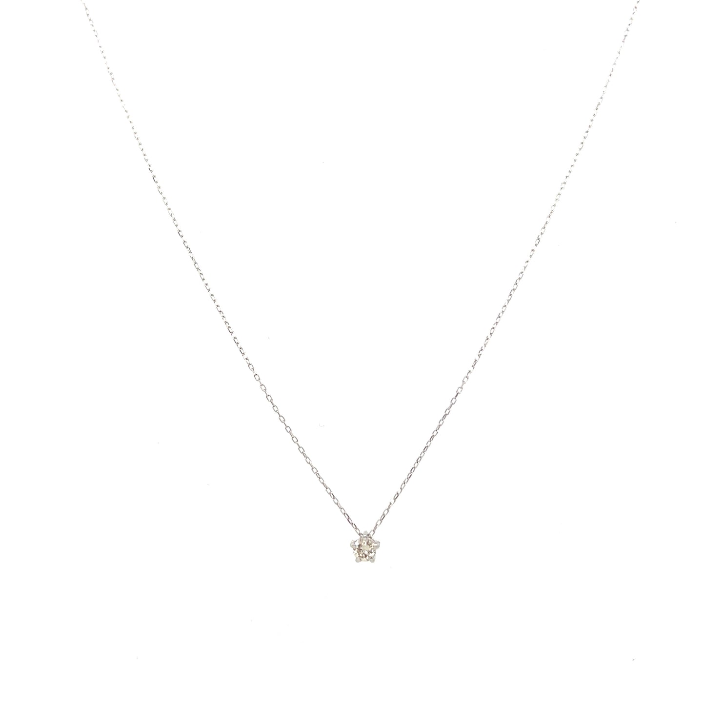 Single stone diamond necklace