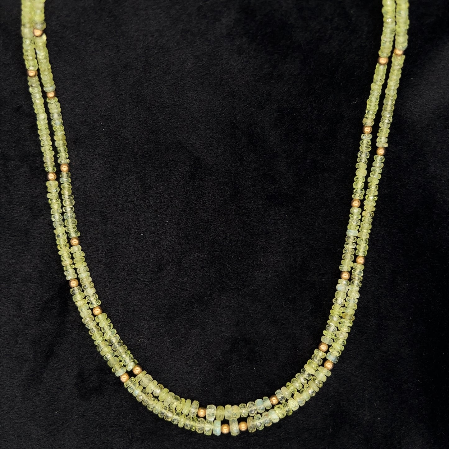 Peridot beaded necklace
