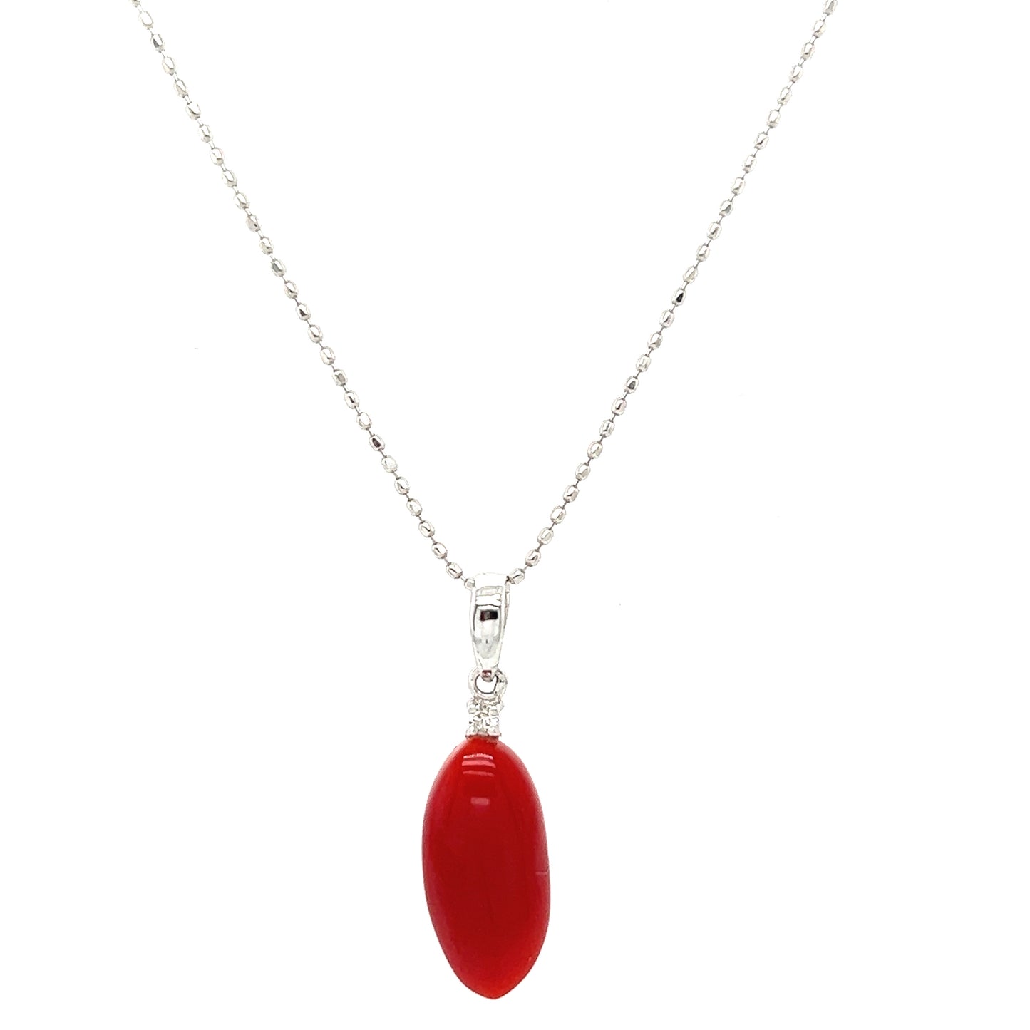 Coral Pendant Necklace