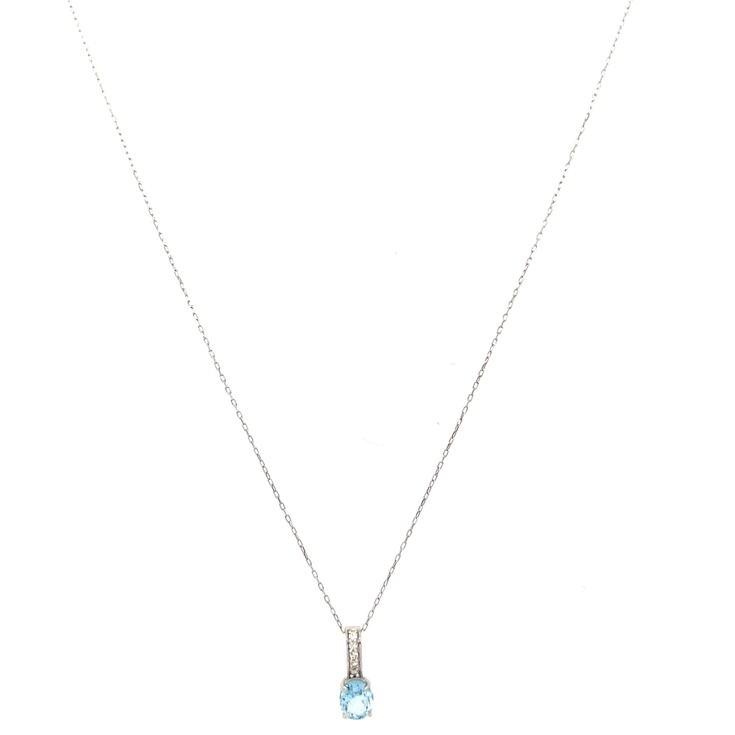Aquamarine diamond necklace