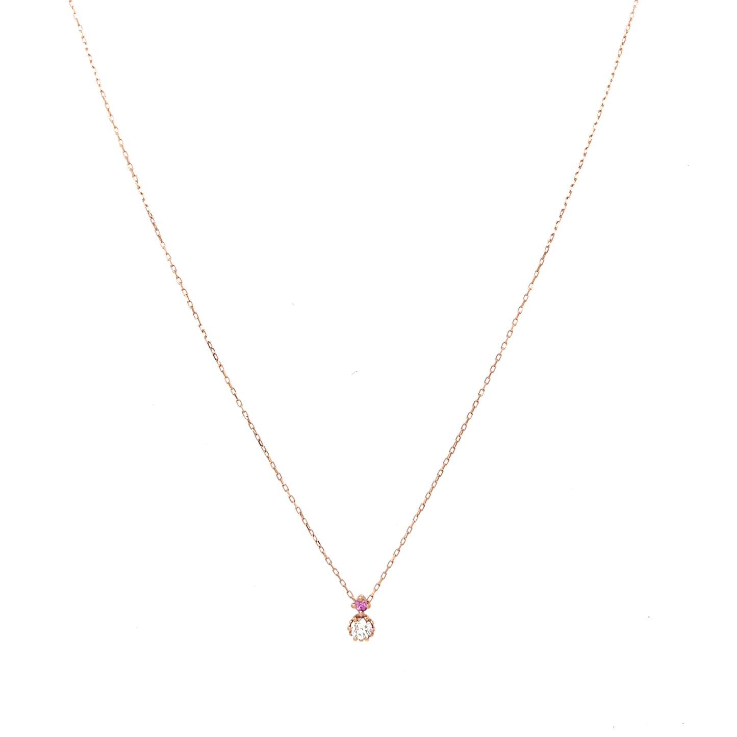 Pink sapphire pendant necklace