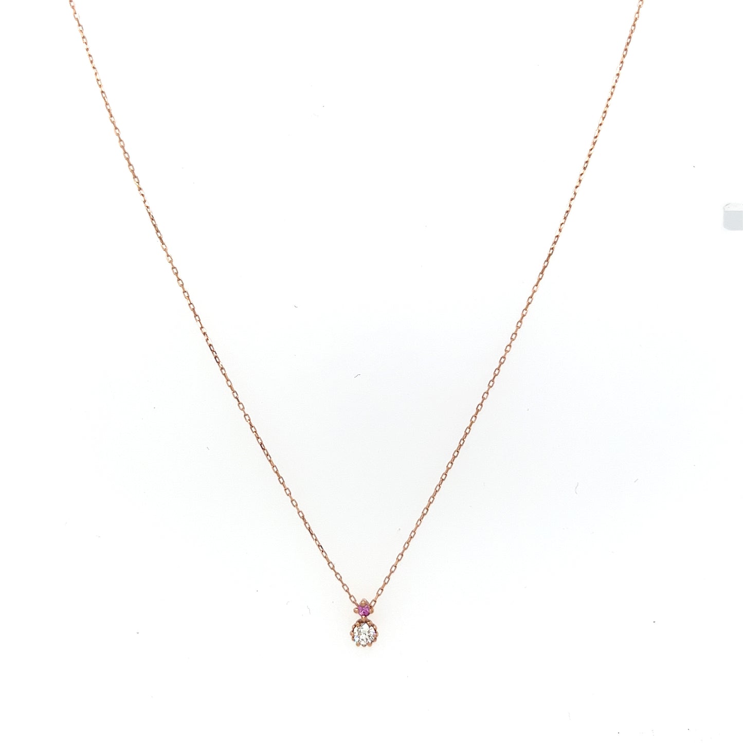 Pink sapphire pendant necklace