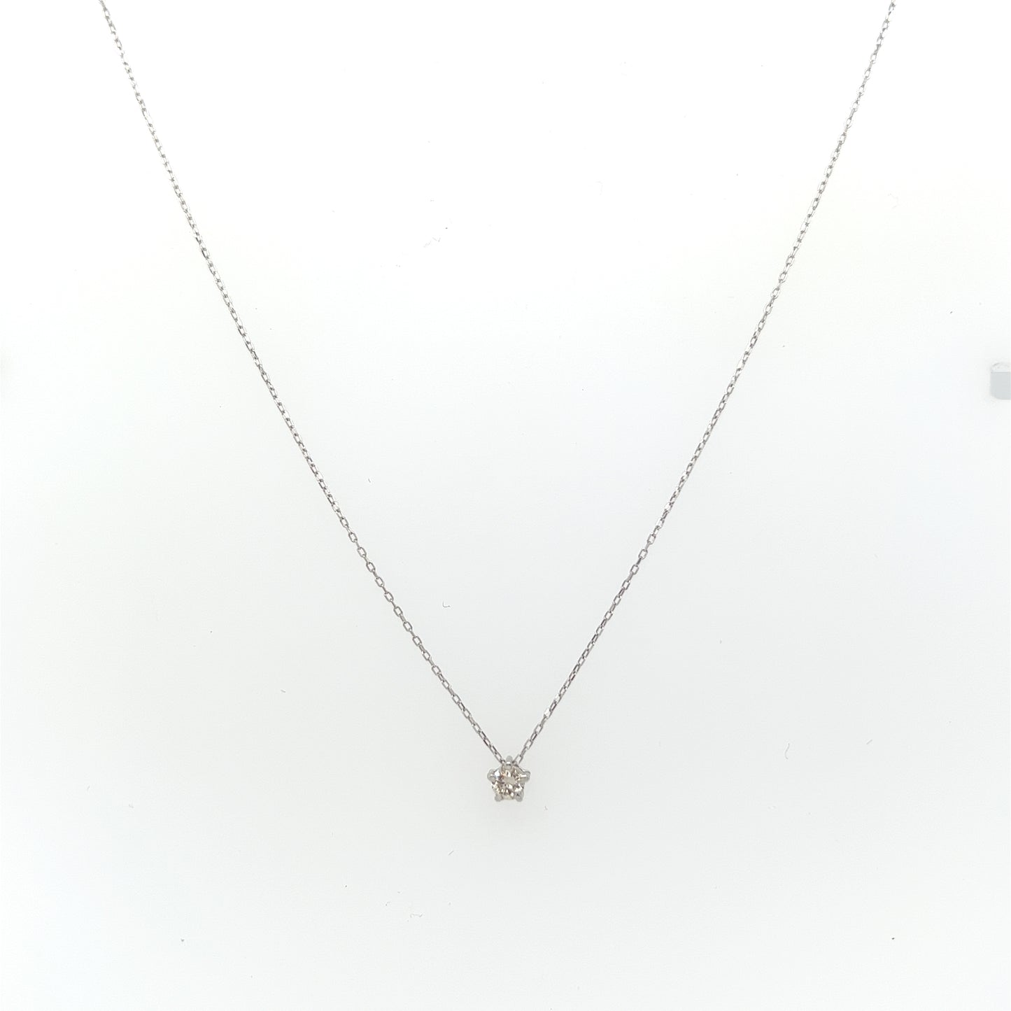 Single stone diamond necklace