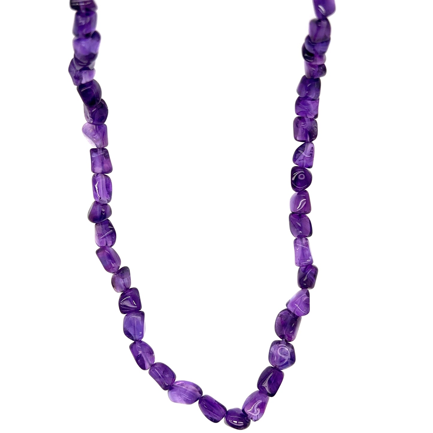 Amethyst Oval Beaded Necklace