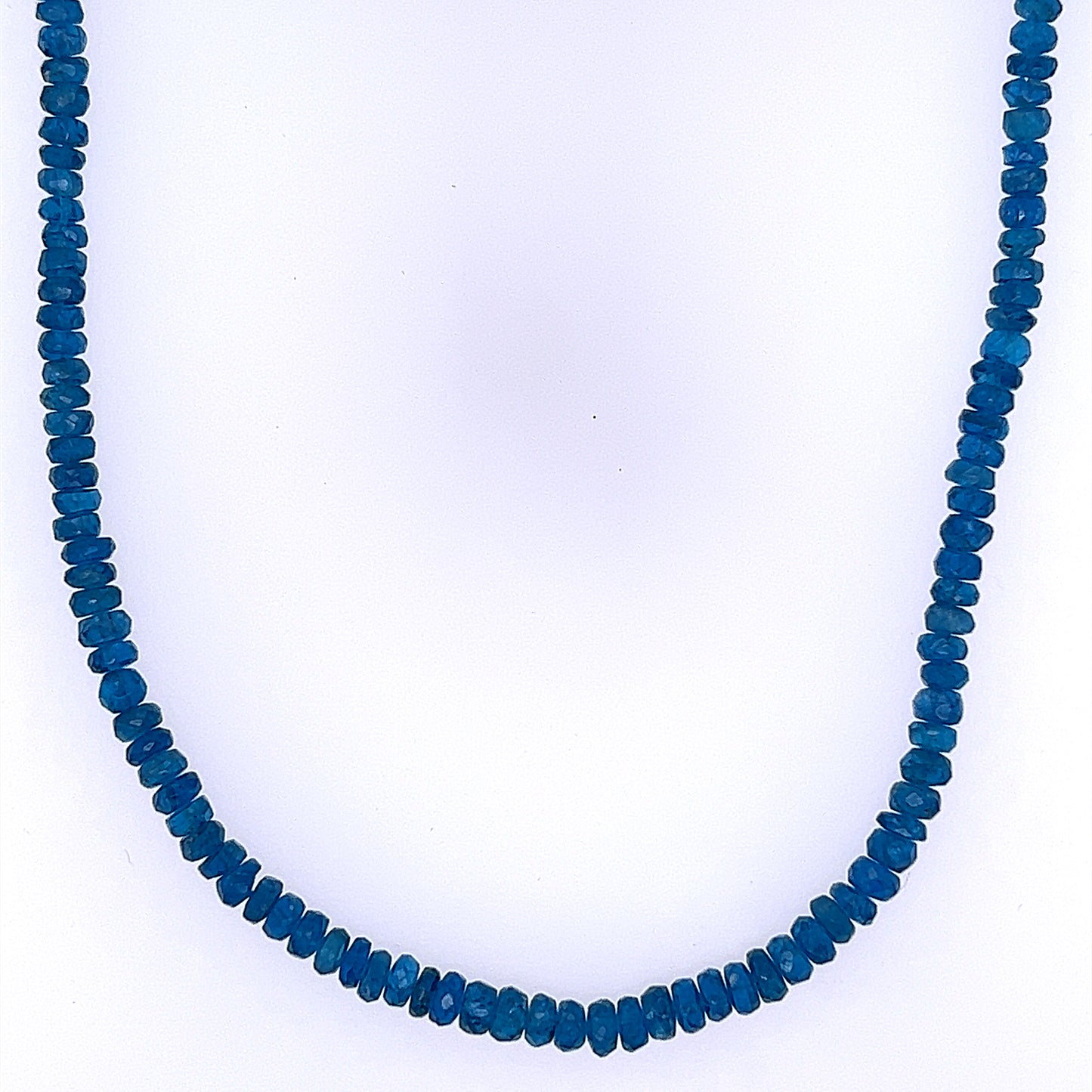 Apatite Beaded Necklace (Dark Blue)