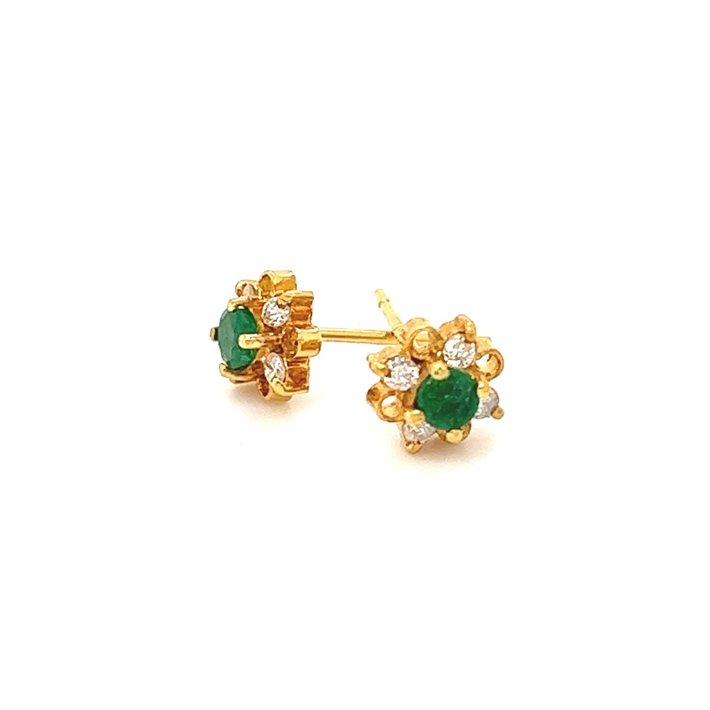 Emerald Diamond earrings