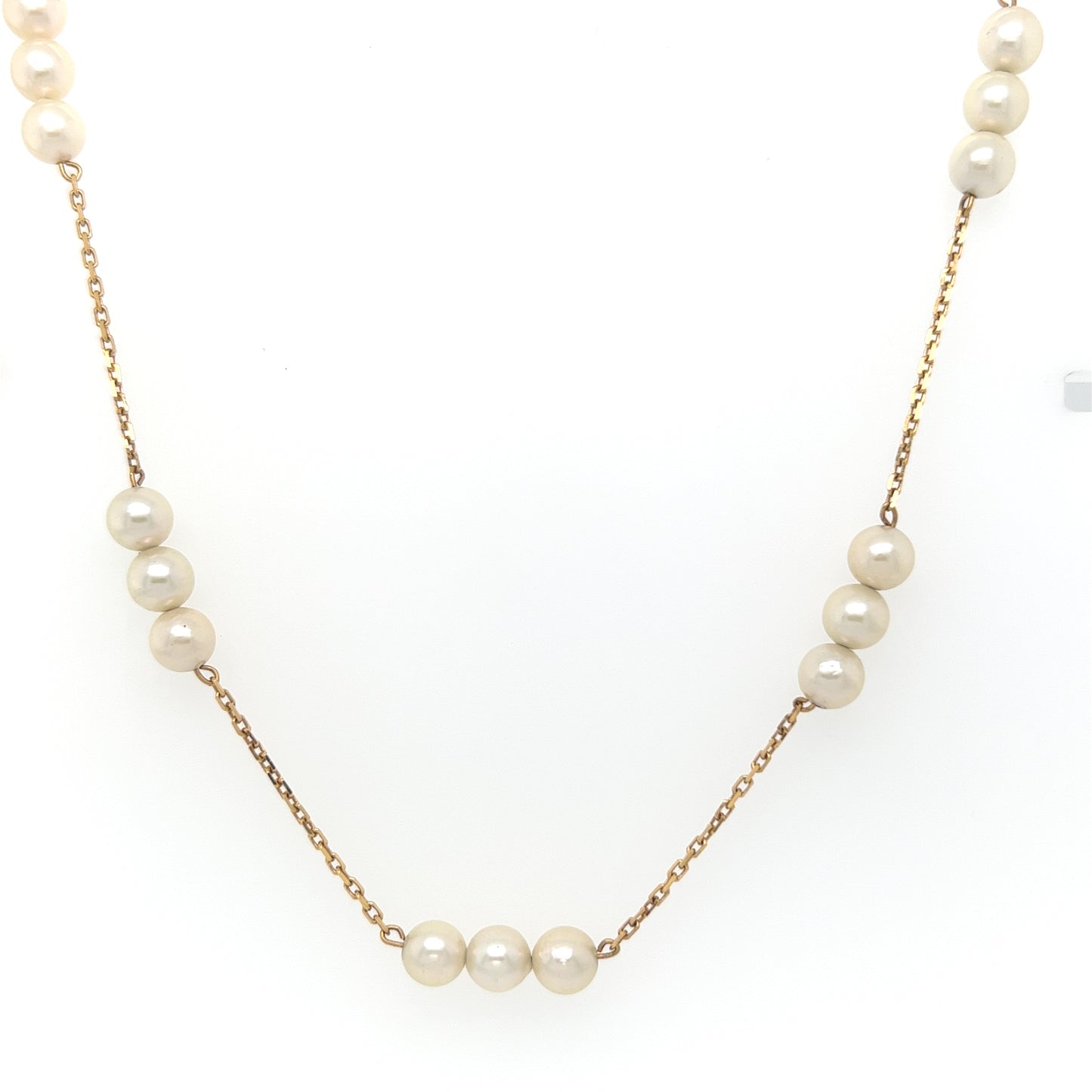 K18 Gold Threaded Pearl Necklace