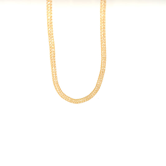 K18 Elegant Gold Net Necklace