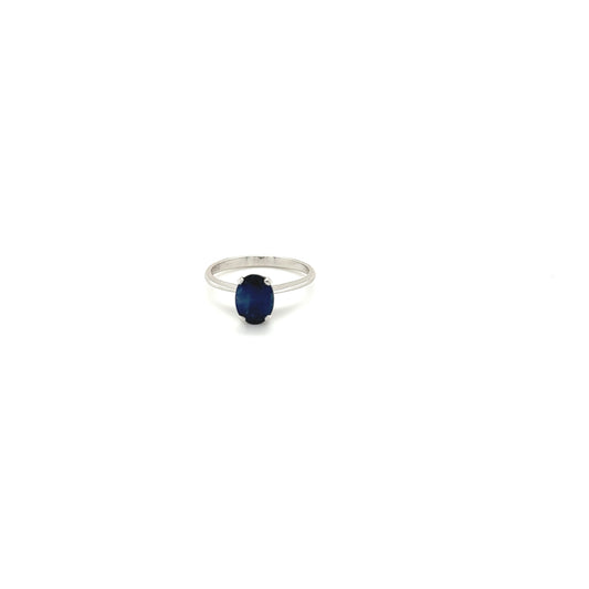 K18 Sophisticated Blue Sapphire Ring
