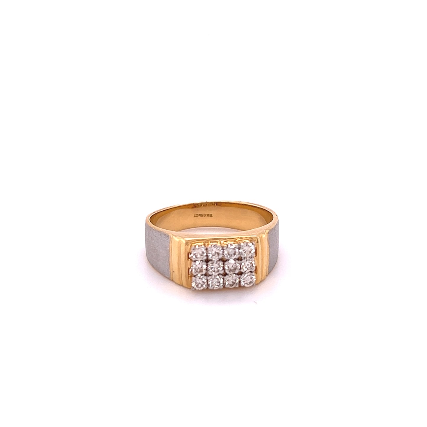 K18 Glitzy Diamonds Men's Ring