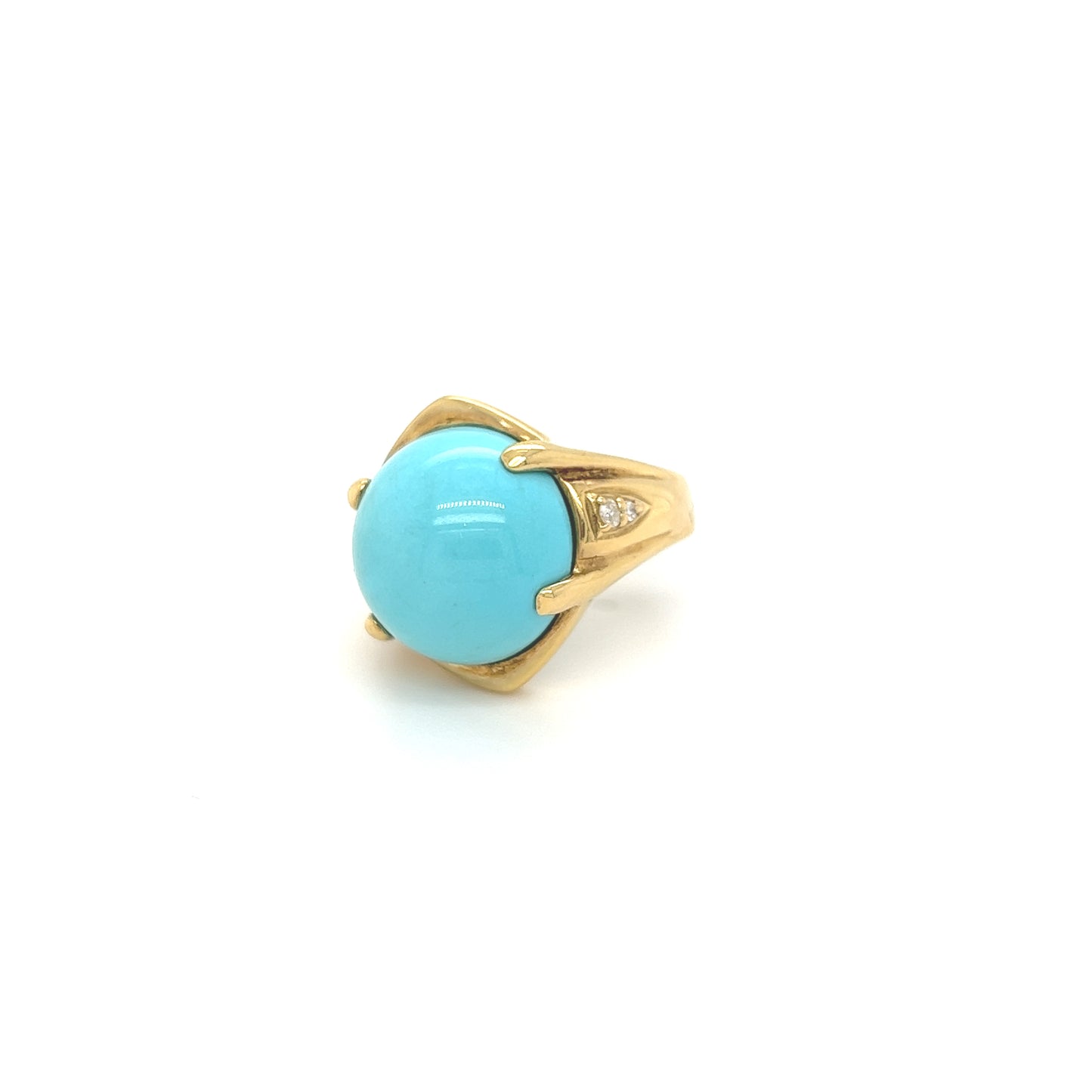 K18 Chunky 10ct Turquoise Ring