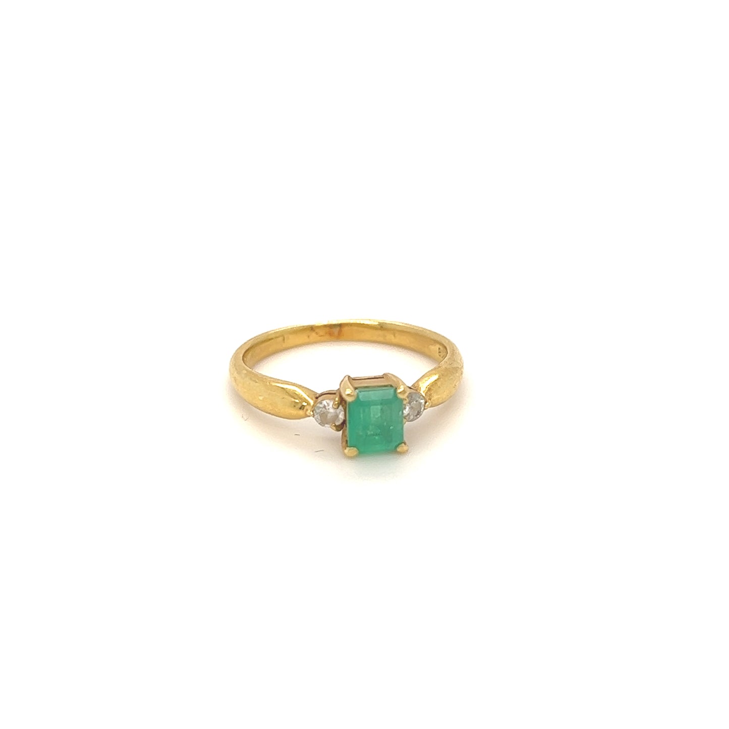 K18 Everyday Minimalist Emerald Ring