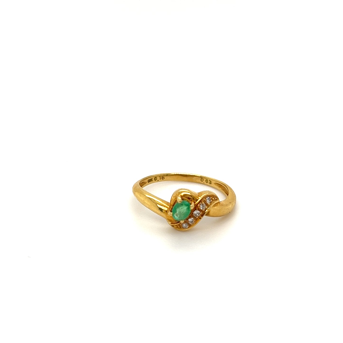 K18 Everyday Chic Emerald Ring