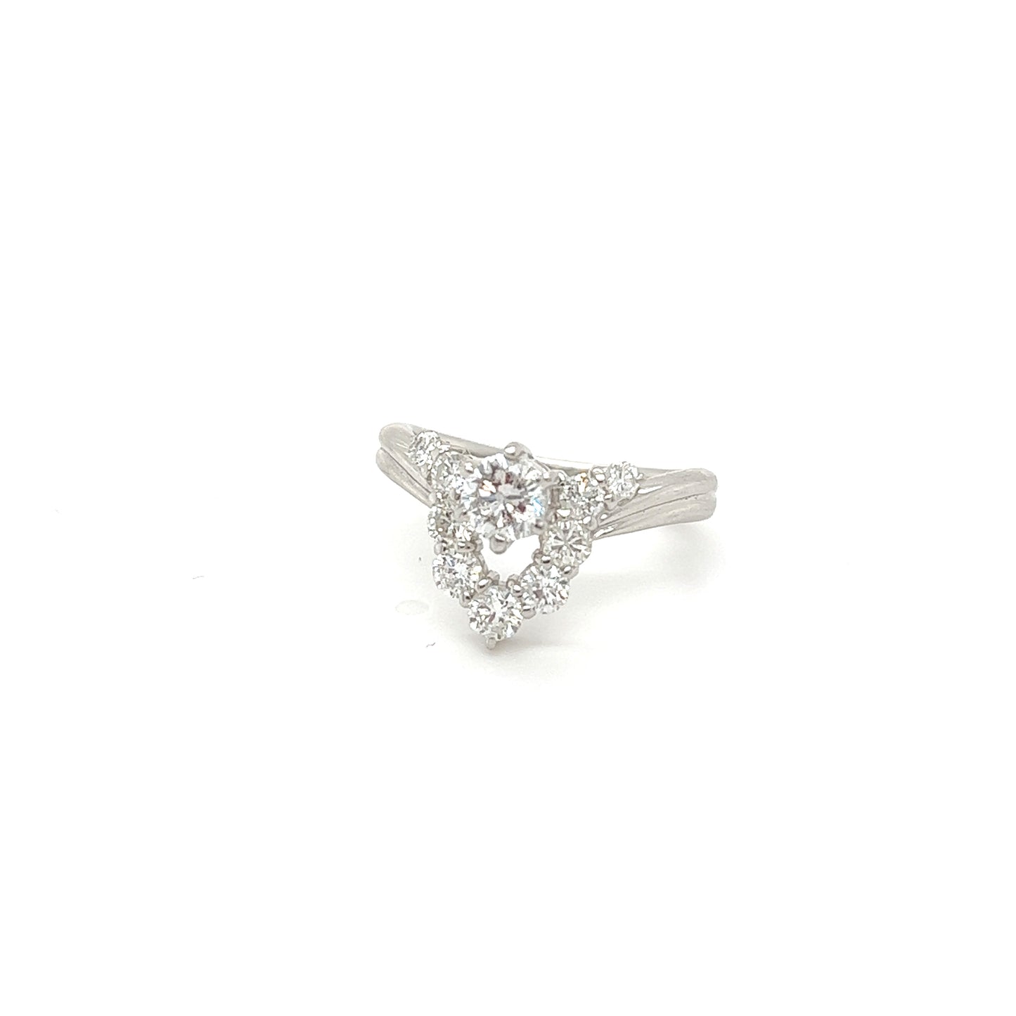 PT900 Fancy Solitaire Diamond Ring