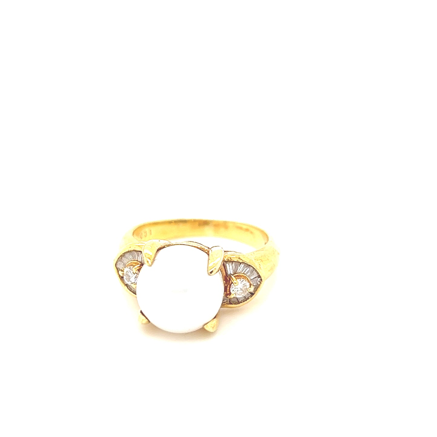 18K Natural Pearl Ring