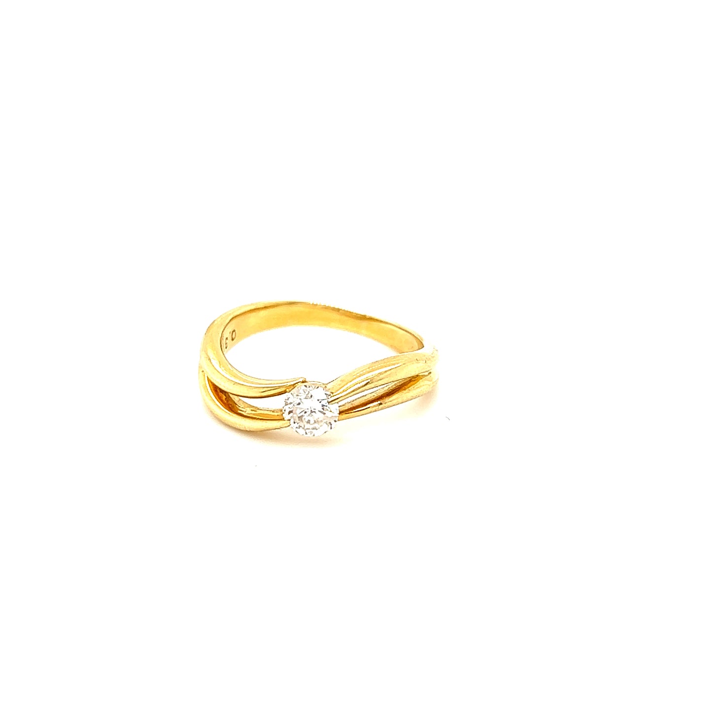 18K Minimilast Gold diamond ring