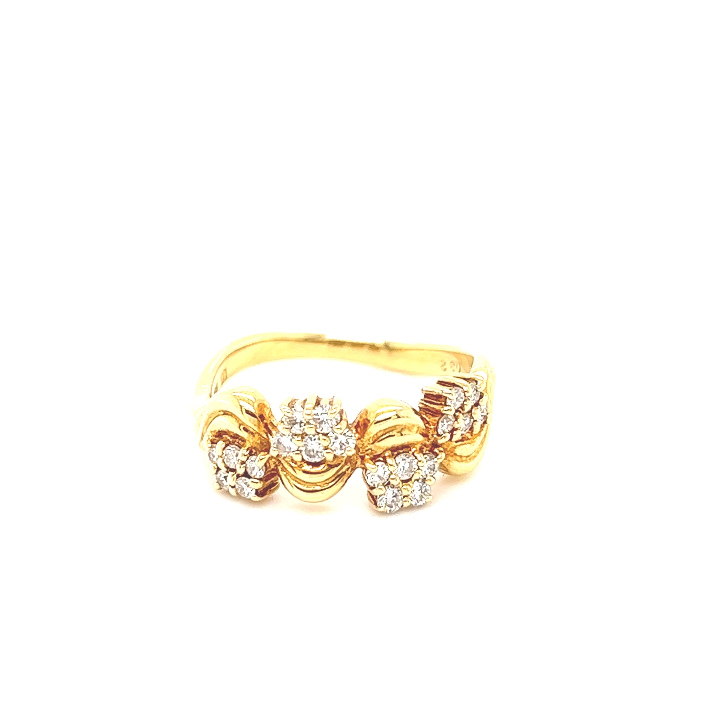 18K Diamond Studded Gold Ring