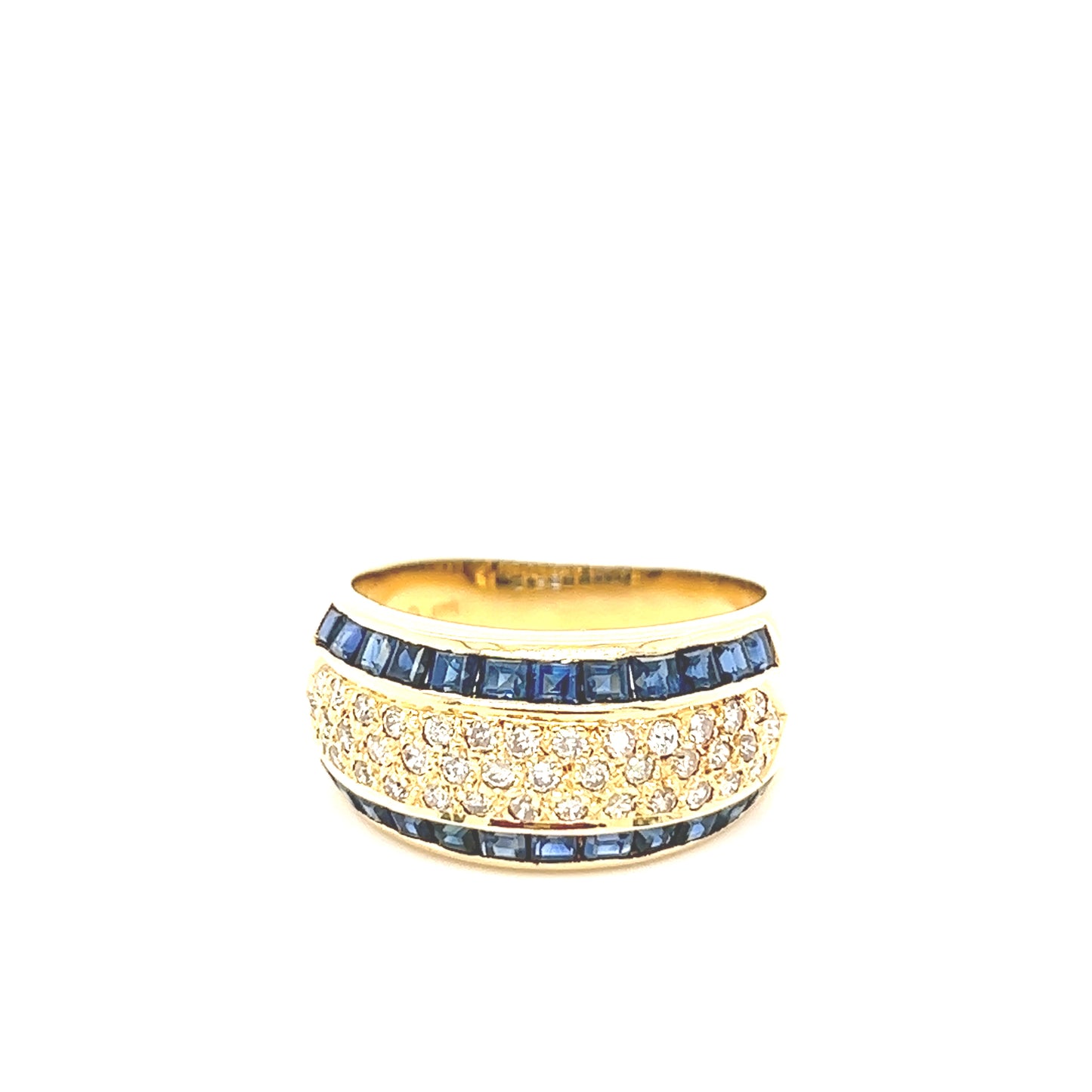 18K Sapphire Diamond Ring