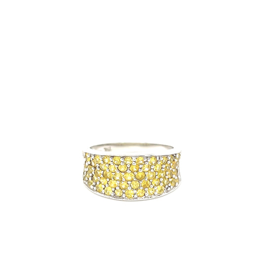 10K Yellow Sapphire Diamond Ring