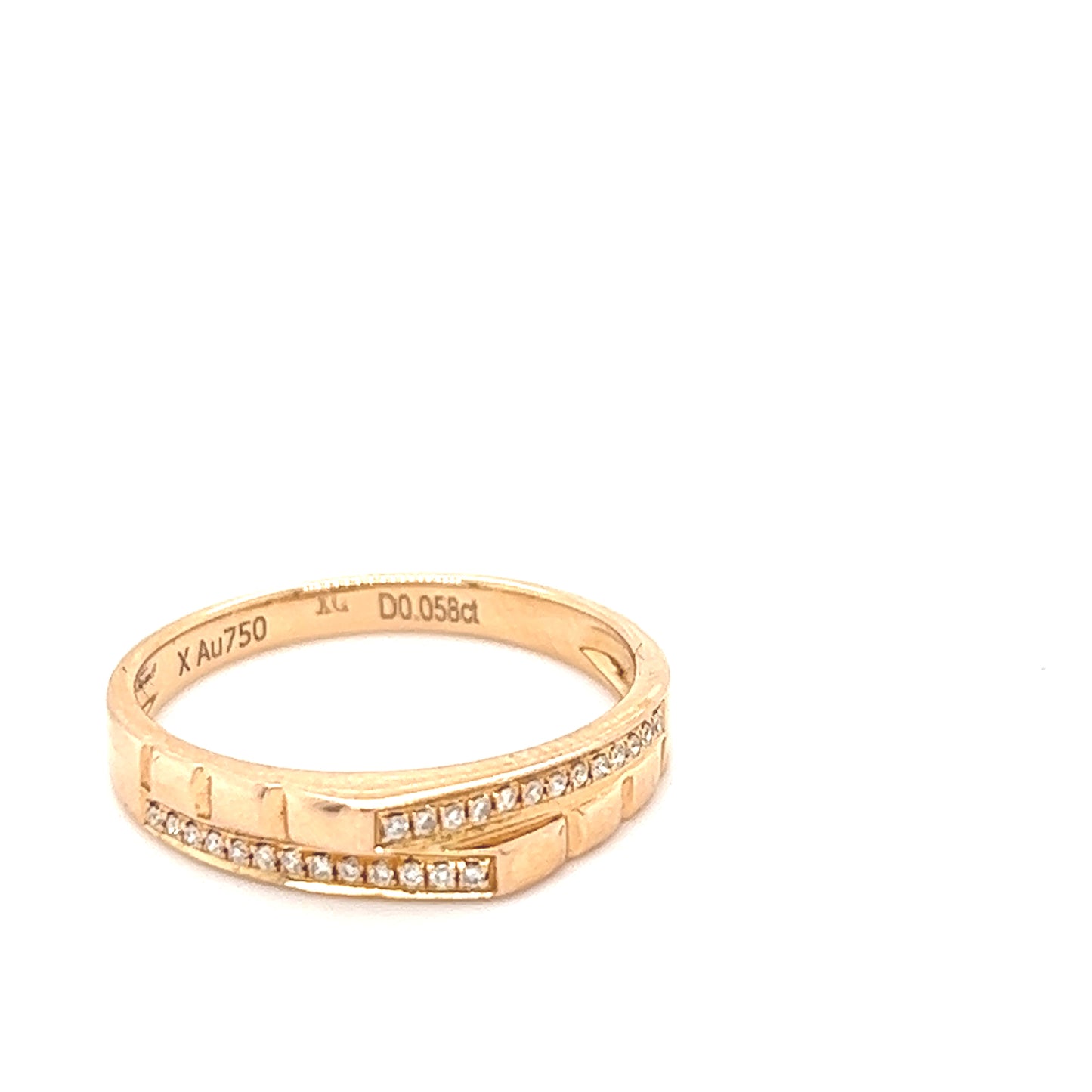 18K Yellow gold stackable Diamond ring