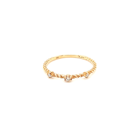 10K Gold Knot Diamond Ring