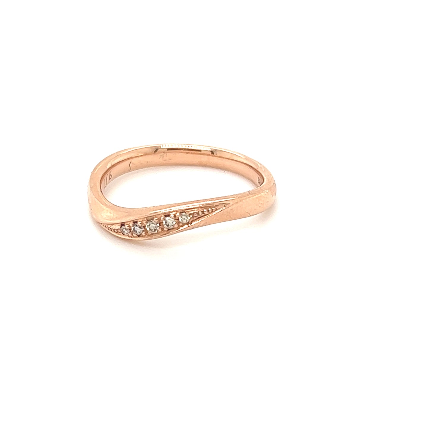 10K Diamond Rose Gold Ring